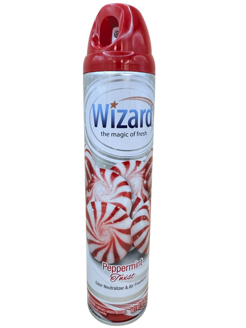 WIZARD 10oz AIR FRESHENER SPRAY-PEPPERMINT TWIST. (SKU