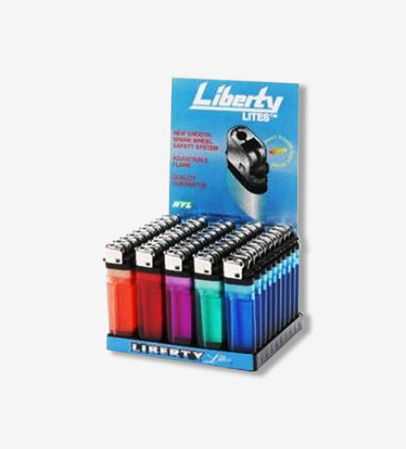 LIBERTY 50CT TRAY GAS LIGHTERS (SKU