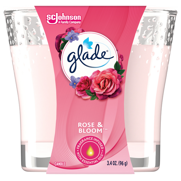 GLADE CANDLE-ROSE&BLOOM.3.4oz (SKU