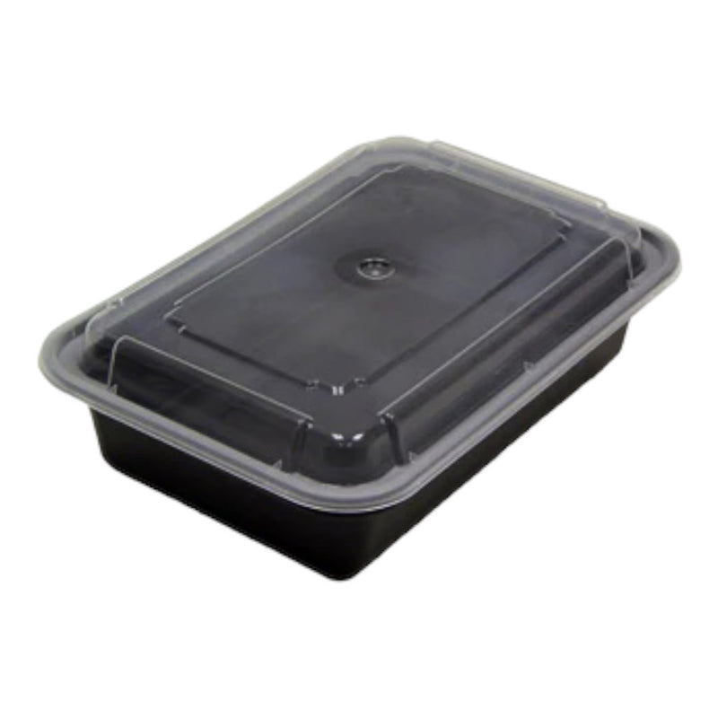 #988B 38oz *BLACK* RECTANGULAR MICROWAVE CONT (150ct) (SKU #70894)