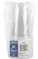 PLASTIC CUP 16oz 15CT CLEAR (SKU