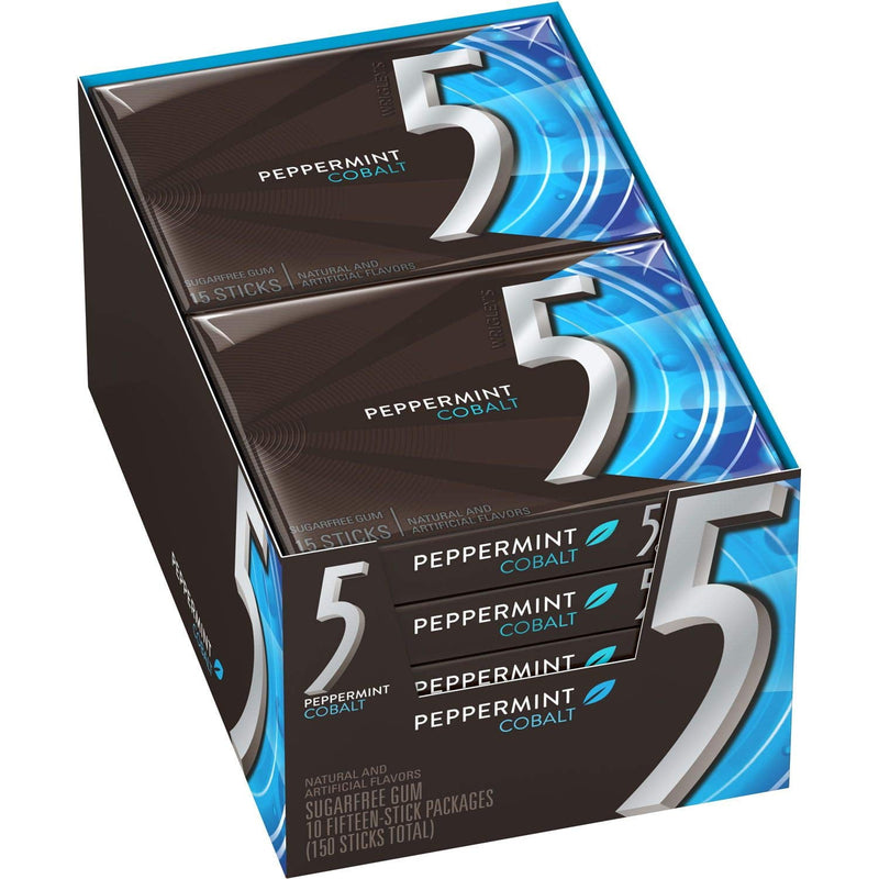 WRIGLEY FIVE GUM 15 STICK PEPPERMINT COBALT (SKU