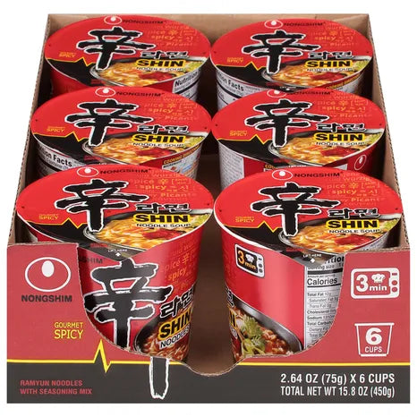 NONGSHIM SHIN CUP 2.64OZ X 6 PACK (SKU