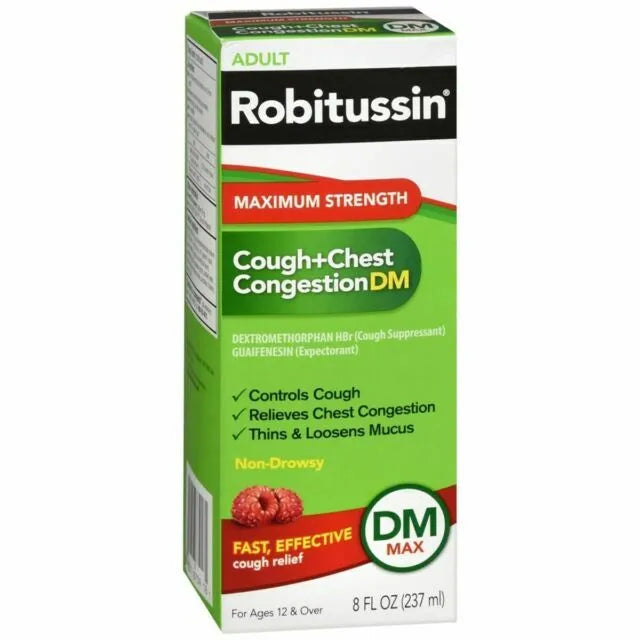 ROBITUSSIN 8oz MAX STRENGTH COUGH+CHEST (SKU