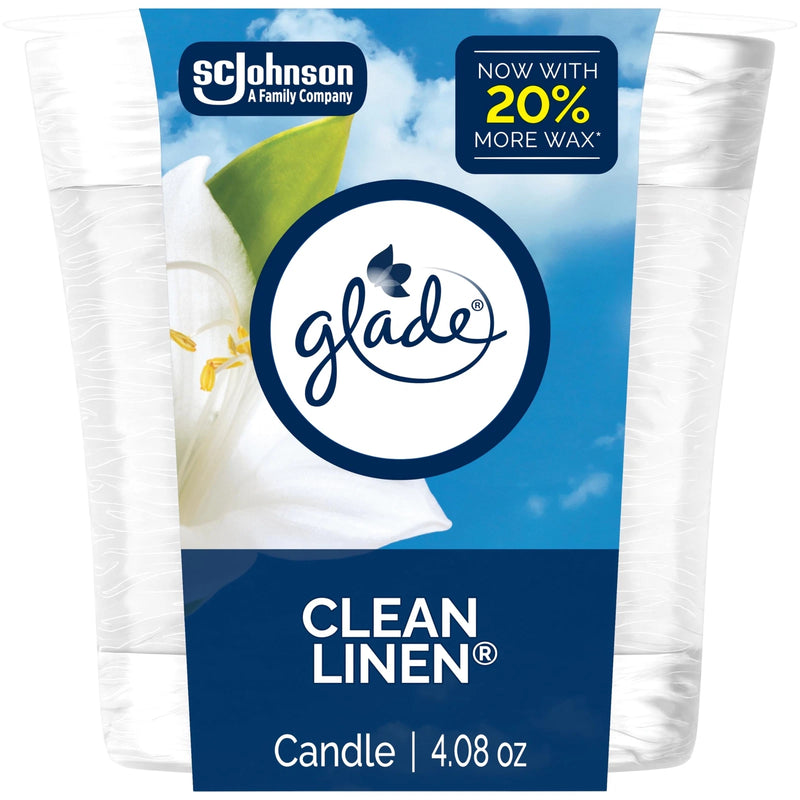 GLADE CANDLE -CLEAN LINEN 4.08oz (SKU