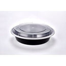 #9048B 48oz BLACK ROUND MICROWAVE CONT (150 set) (SKU #70864)