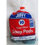 STEELWOOL SOAP PADS-10CT JIFFY
