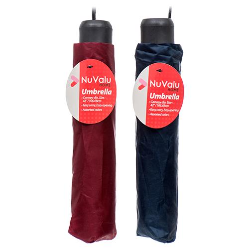 NUVALU #08337 UMBRELLA 3-FOLD 21 IN. ASST.CLR (SKU #10232)