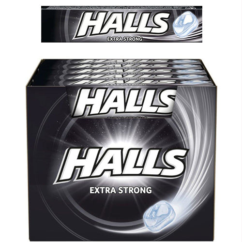 HALLS COUGH DROPS 20CT BLACK EXTRA STRONG (SKU