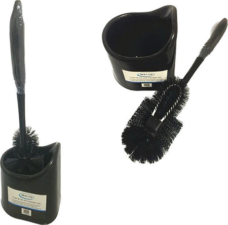 AFY #220-BK TOILET BRUSH AND CANISTER SET BLACK (SKU #11902)