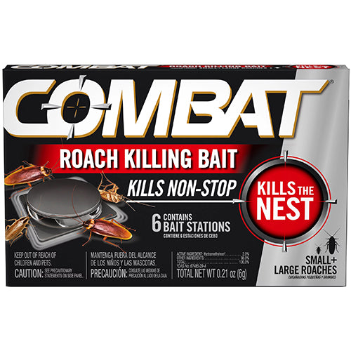 COMBAT ROACH BAIT 6CT SMALL & LARGE (SKU