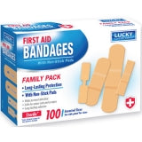 LUCKY 100CT ASSORTED SIZE BANDAGES