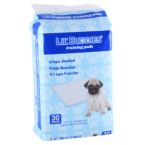 LIL' BUDDIES PET TRAINING PAD SCENTED 30CT BLUE 28G 23.5" X 23.2" (SKU