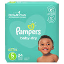 PAMPERS BABY DRY DIAPERS SIZE5 24CT (SKU