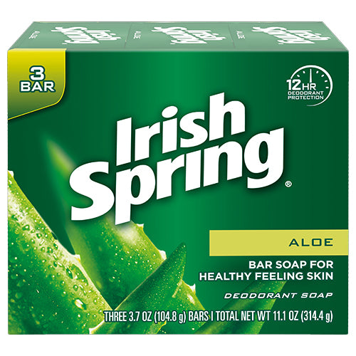 IRISH SPRING BAR SOAP-3PK/ALOE VERA (SKU