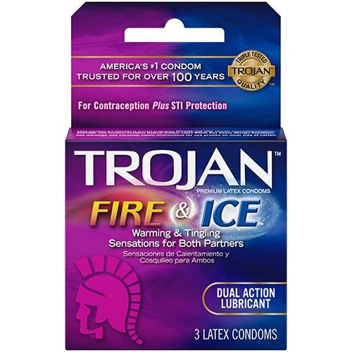 TROJAN 3CT CONDOMS-FIRE&ICE (SKU