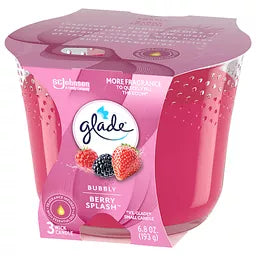 GLADE CANDLE- BUBBLY BERRY 3.4oz (SKU